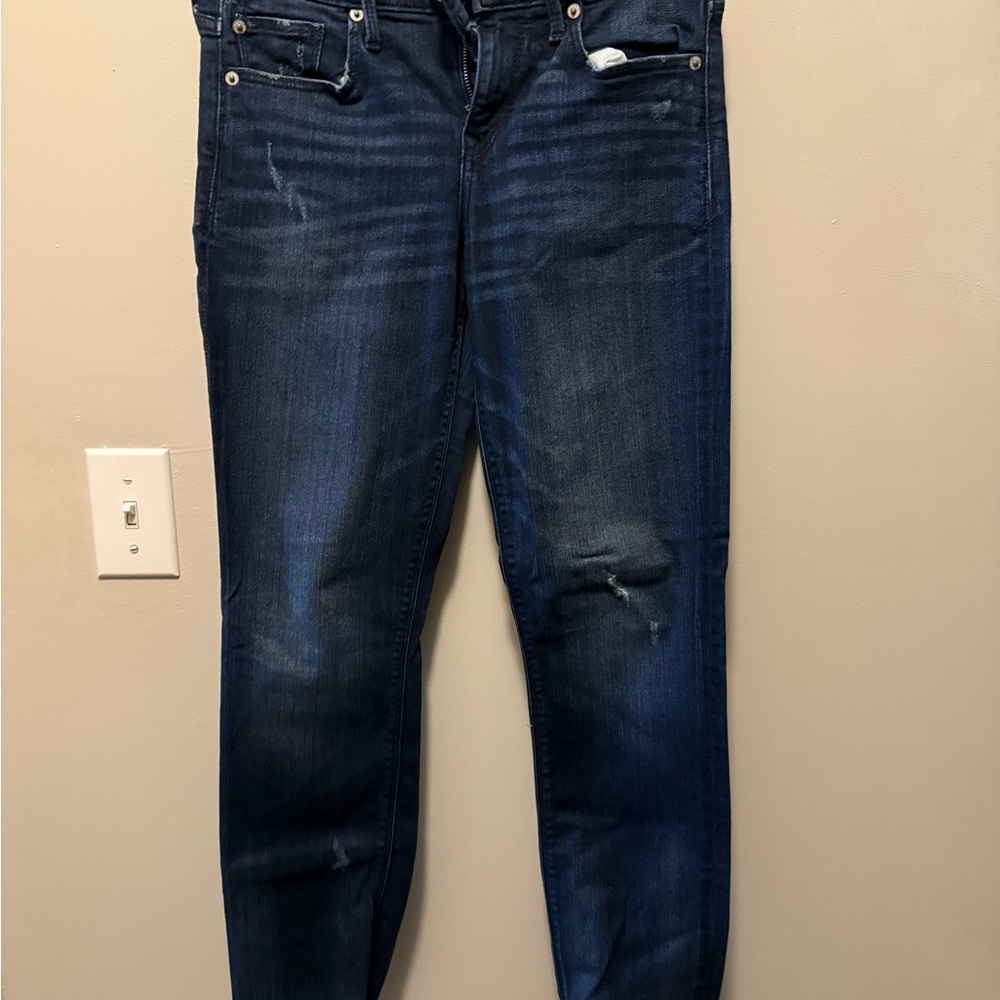 Express Blue Ankle Cropped Jeans